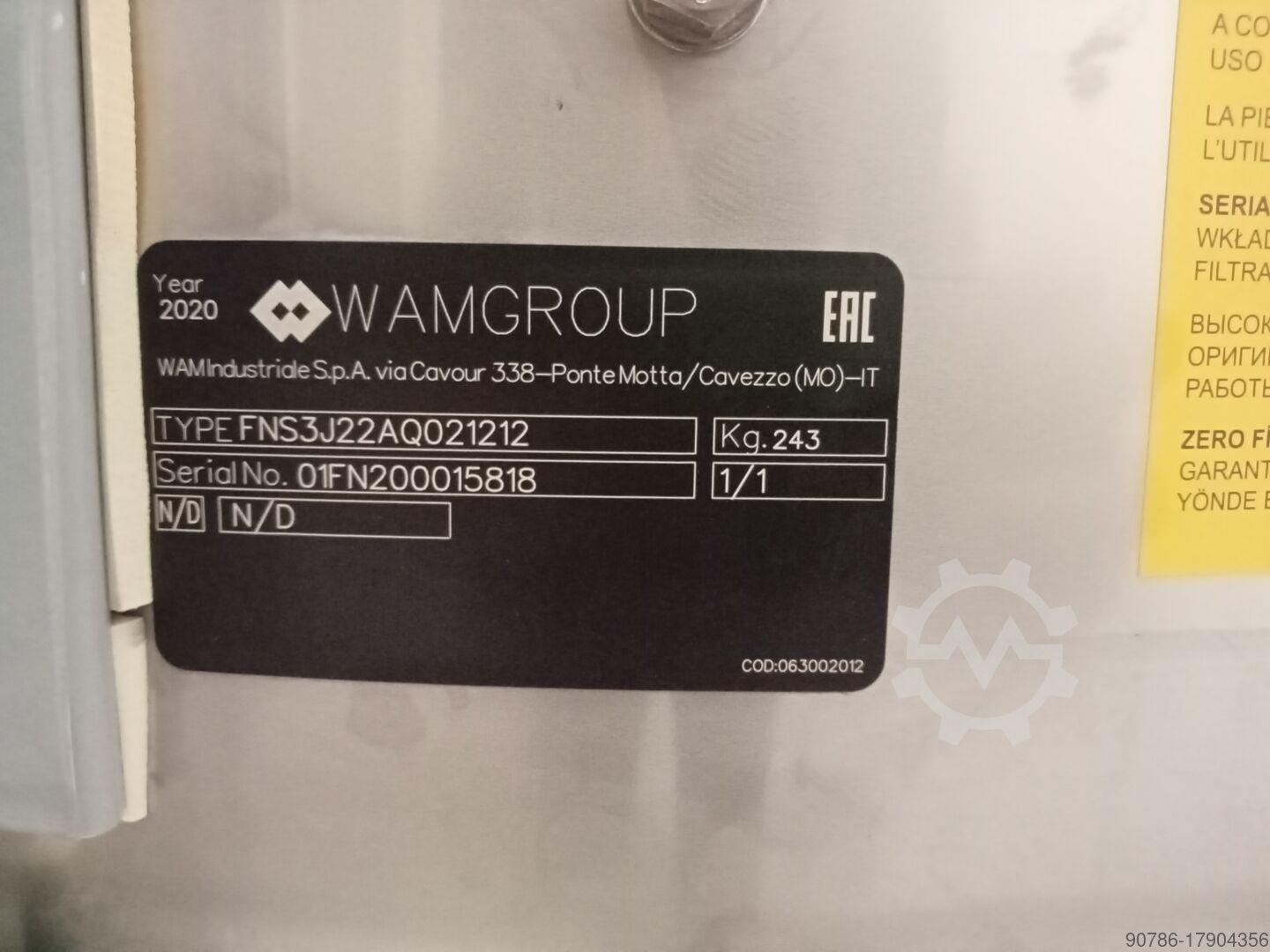 WAM FLO stofcollector afzuiging filter - Afbeelding 9